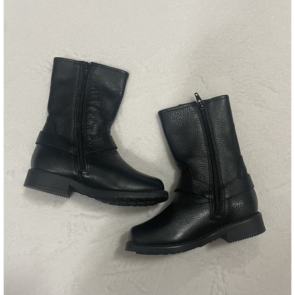 Frye Youth Toddler Size 7 Girls Black Leather Harness Motorcycle Boots NEW - Picture 3 of 6